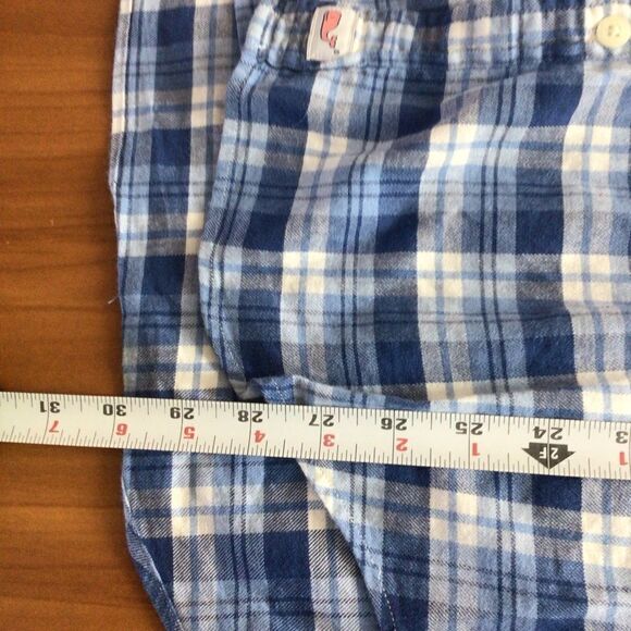 Mens‎ Vineyard Vines Cotton Classic Fit Murray Flannel Shirt Blue Size Large - Picture 3 of 6